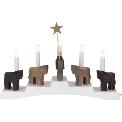 Ljusstake Staffans Fålar Vit 45x29x10,7cm