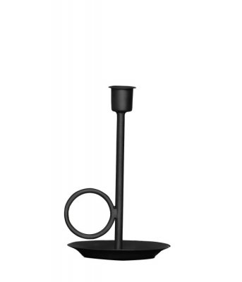 Ljusstake Svart 18cm