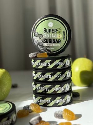 Super Salta Sugisar Lakrits & Äpple 35g