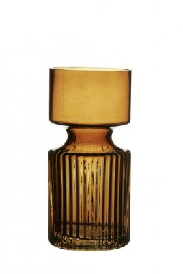 Hyacintvas Riffle Bärnsten 9x20cm