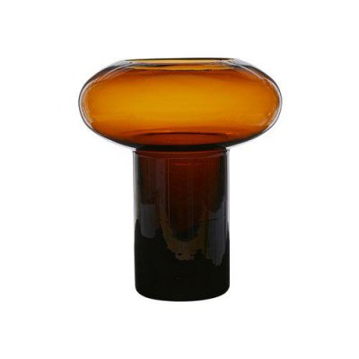 Glasvas Base Brun 18x20cm