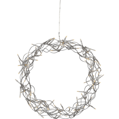 Krans Curly Silver 30x30x6cm