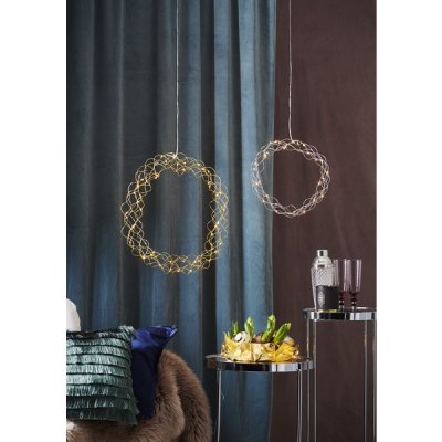 Krans Curly Mässing 30x30x6cm