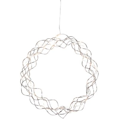 Krans Curly Silver 30cm LED