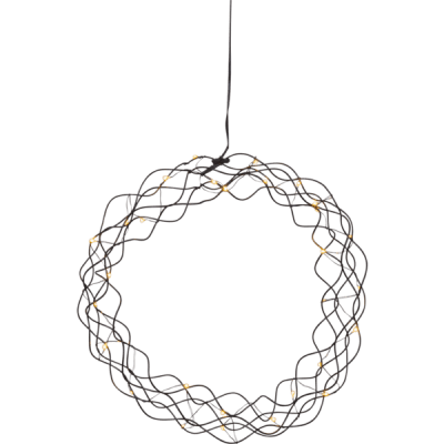 Krans Curly Svart 30x30x6cm