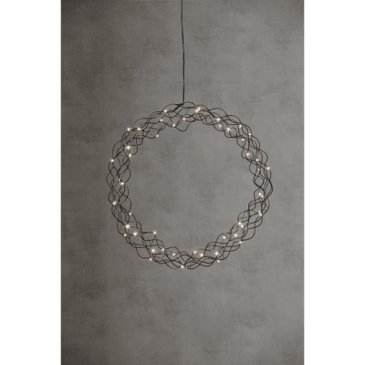 Krans Curly Svart 48x48x9cm
