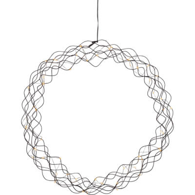 Krans Curly Svart 48x48x9cm