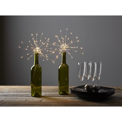 Dekorationskvist Firework Silver 25x42x25cm