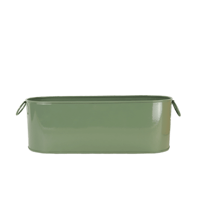 Balja / Kruka Plåt Grön 28x12xH10cm