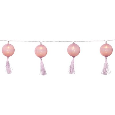 Ljusslinga Jolly Tassel Light Rosa 10st 135x14x6cm