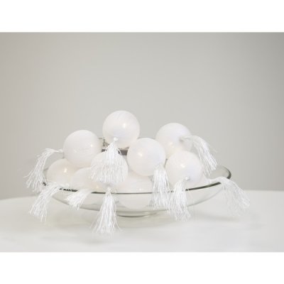 Ljusslinga Jolly Tassel Light Vit 10st 135x14x6cm