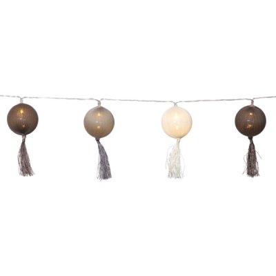 Ljusslinga Jolly Tassel Light Beige 10st 135x14x6cm