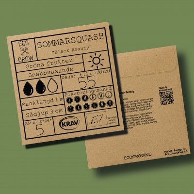 Squash, Black Beauty, Ekologisk