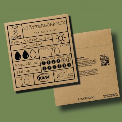 Klätterböna, Rainbow Mix, Ekologisk