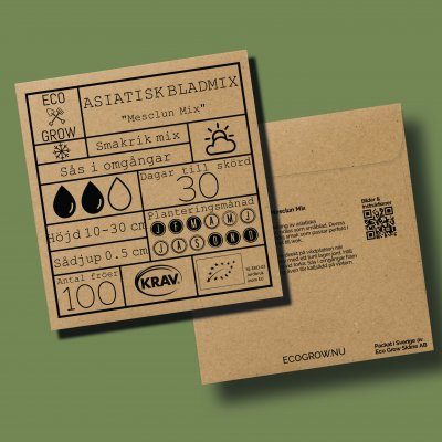 Asiatisk Bladmix, Mesclun Mix, Ekologisk