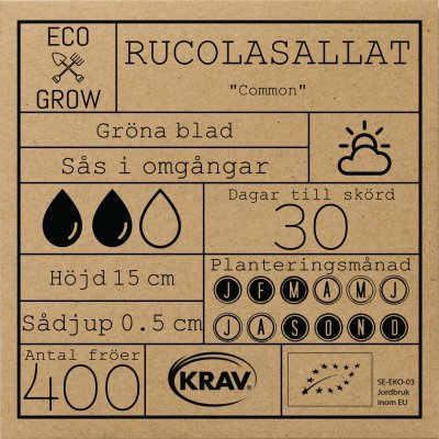 Rucola / Senapskål, Common, Ekologisk