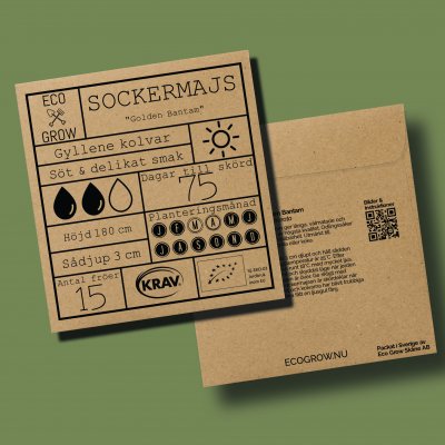 Majs, Socker-, Golden Bantam, Ekologisk
