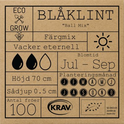 Blåklint Ball Mix Ekologisk