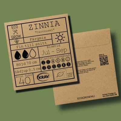 Zinnia, Carrousel, Ekologisk