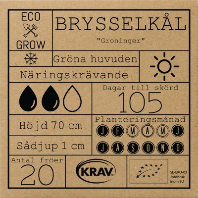 Brysselkål, Groninger, Ekologisk