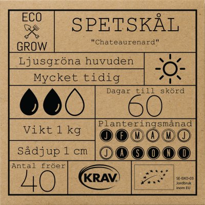 Spetskål Chateaurenard, Ekologisk