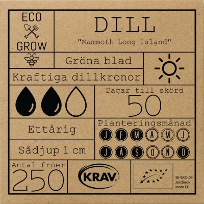 Dill, Mammoth Long Island, Ekologisk