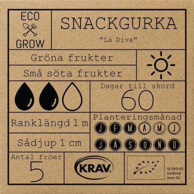 Snackgurka La Diva, Ekologisk