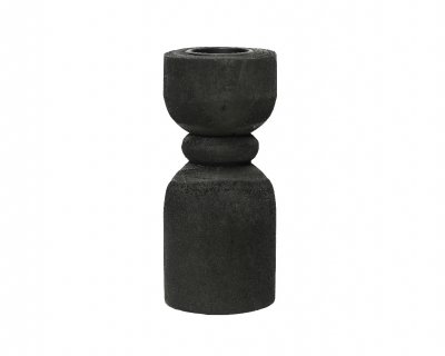 Ljusstake Svart 18x8cm