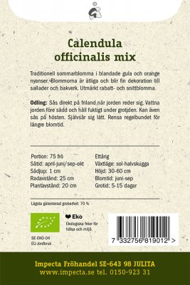 Ringblomma, Ekologisk