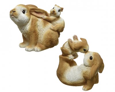 Kanin med unge H16,5-18,5cm