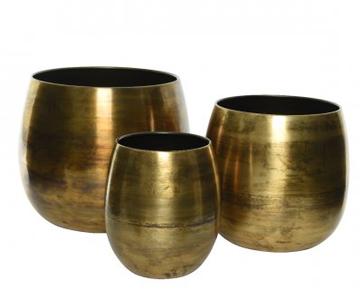 Kruka Zink Antik Guld