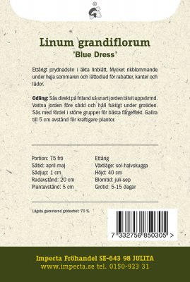Lin, Blomster-, Blue Dress