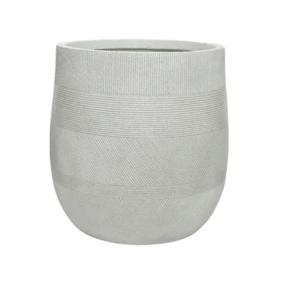 Urna Clay Fiber Rund Vit 43x43x43cm