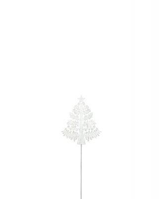 Julgran stick Silver 8x6,5cm