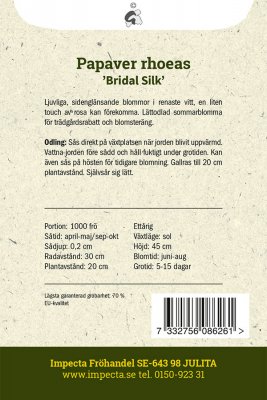 Vallmo, Korn-, Bridal Silk