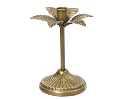 Ljusstake Palm Guld