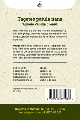 Tagetes, Sammets-, Alumia Vanilla Cream