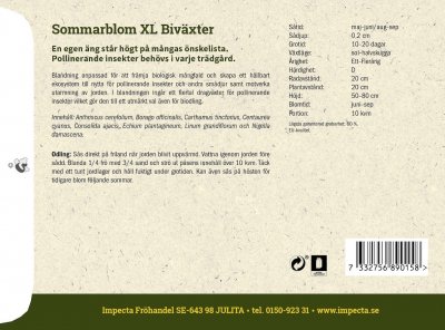 Blomsterblandning XL, Biväxter