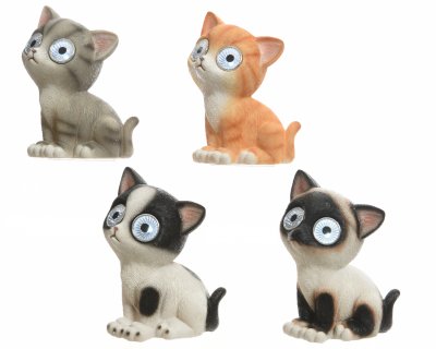 Solcell LED Katt Mix 16cm