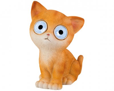 Solcell LED Katt Mix 16cm