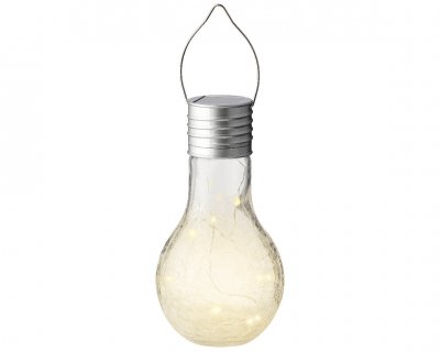 Solcell LED Lampa Klar 9x17cm