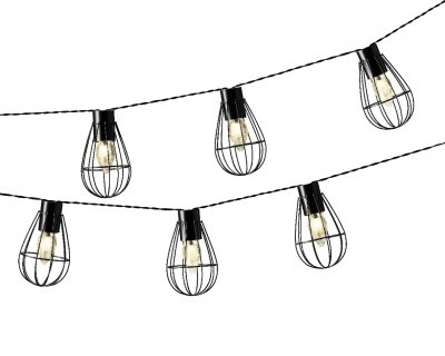Solcell LED Lampor Svart 8st 350cm