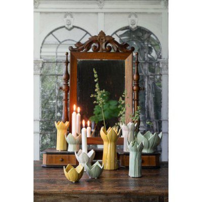 Ljusstake Ingela Gul 10x10cm