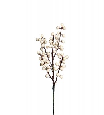 Bärkvist Vit 35cm, Konstgjord