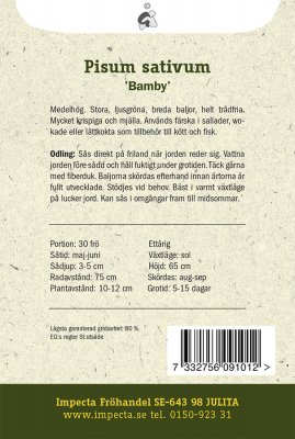 Ärt, Socker-, 'Bamby'