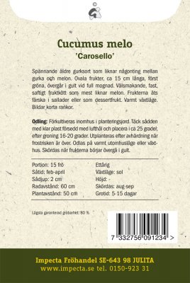 Melon, Gurk-, Carosello