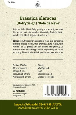 Blomkål Bola de Neve