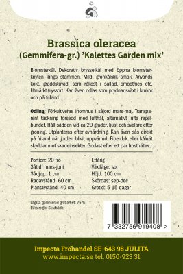 Kål, Bryssel-, Kalettes Garden Mix