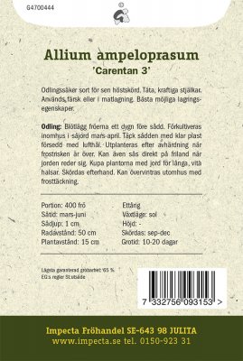 Lök, Purjo-, 'Carentan 3'