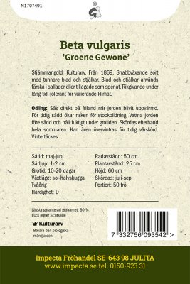 Mangold, Groene Gewone